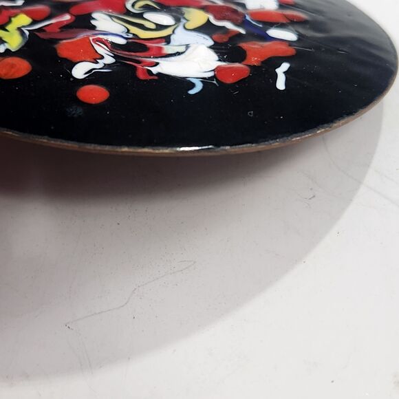 Large VTG Copper Enamel Brooch Pin Modernist Abstract Style Artist Made MCM - Picture 6 of 8